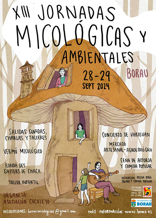 La Asociación Vecinal Cacaleyo tiene el placer de anunciar la celebración de las XIII Jornadas Micológicas y Ambientales de Borau, que se llevarán a cabo los próximos 28 y 29 de septiembre. Un fin de semana dedicado a la naturaleza, la micología, el medioambiente y la cultura local en este rincón del Pirineo aragonés. 